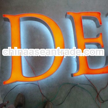 304#Stainless steel LED face illuminated light box letter sign