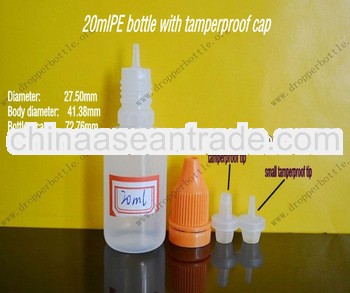 30ml PET/ LDPE/PE tamper evident and child safety medical e-cigar oil ego oil dropper bottle with ti