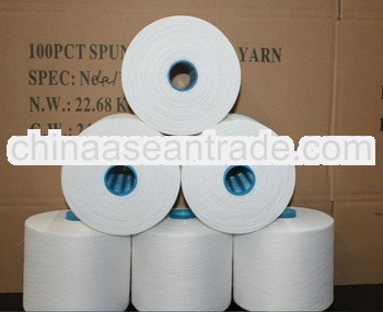 30s raw white close virgin 100% polyester yarn price