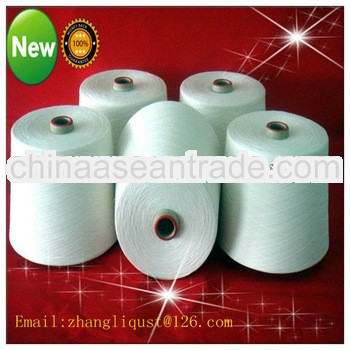 30s spun plyester yarn for sewing and knittig raw white virgin
