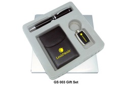 Christmas_New Year Business Gift Set_Metal Pen_Keychain & Name Card Holder