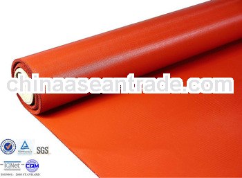 32oz 0.9mm red silicon coated fiberglass fireproof chemical resistant textiles