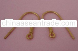 EWFMN23 - 925 Sterling Silver French Hook with Coil Ear Wires with SBGP