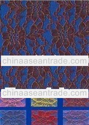 Rigid All-Over Nylon / Metalic Jacquard Raschel Lace