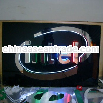 3D mirror stainless steel outdoor logo