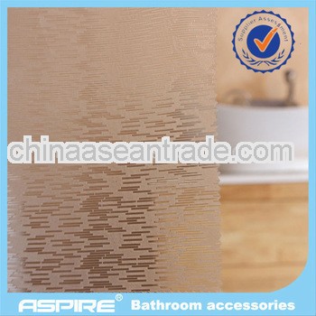 3D shower curtain with transparent