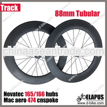 3K/UD glossy&mattecheapest full carbon track bike wheels 88mm tubular