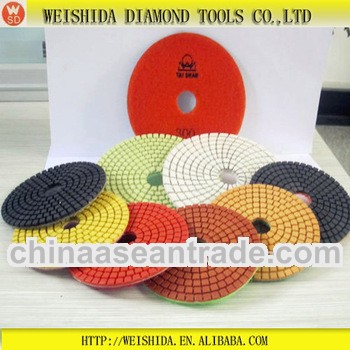 3" 4" 5" 6" 7" Diamond flexible resin wet/dry polishing pads for concrete
