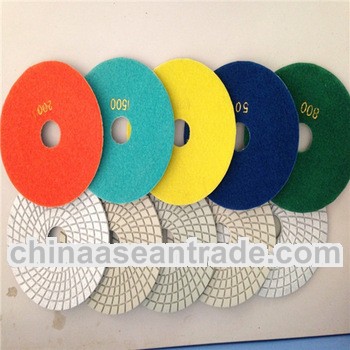 3" 4" 5" 6" Diamond marble flexible resin dry/wet polishing pads for marble
