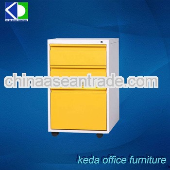 3 Drawers Movable Steel Office Cabinet Mobile Pedestal