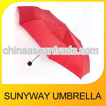 3 Folding Sun Parasol Cheap Red Umbrella
