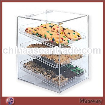 3 Tier Clear Acrylic Bakery Display Cases For Sale