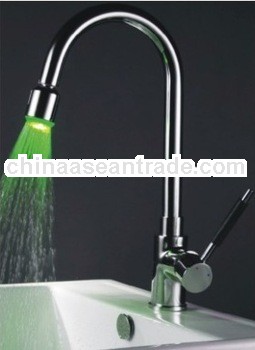 3 color with temperature led kitchen faucet