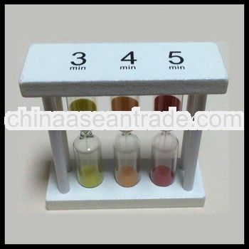 3 in 1 white painting wooden hourglass decoration