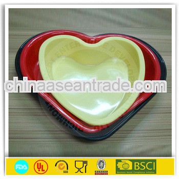 3 styles of heart shape silicone cake pan