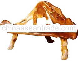 TEAK ROOT BENCH FURNITURE TRBN27