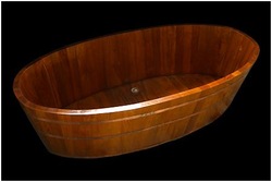 Indo-Stone collection of Teak Tubs