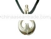 Tribal Des. Silver Necklace W / Hook