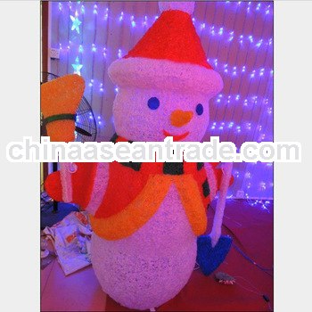 3d motif led light christmas snowman decoration