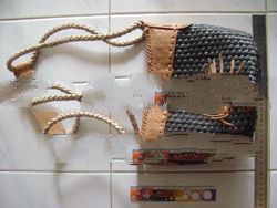 Woven Leather Handbag Zipper Closure