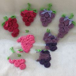 Crochet Grapes Applique
