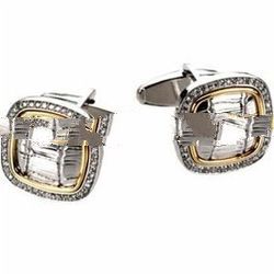Square Shaped Diamond Men's Cufflinks