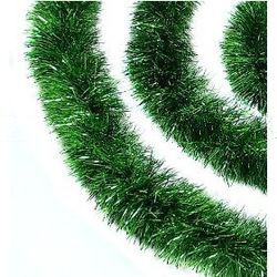 Pack of 6 Soft & Sassy Green Christmas Tinsel Garlands 12'