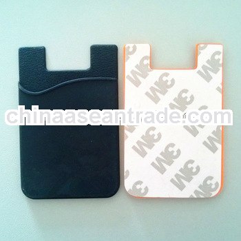 3m sticker silicone smart wallet , back phone pouch