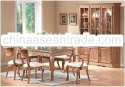 Classical dining set, dining chair and table, wooden home furniture, wooden dining set