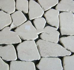 white pavers mosaic