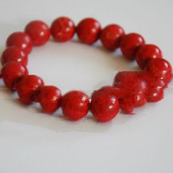 red coral bead brecelet