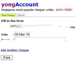 yongAccount for Free Cheque Writer