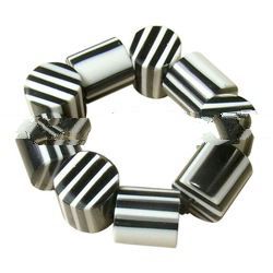 zebra stripe resin bracelet