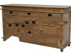 Recycled Teak Buffet with 2 Doors & 7 Drawers