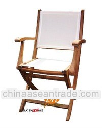 Teak Batyline Folding Arm Chair