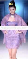 Embroidered w/cutwork dress
