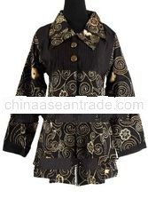 Baju Batik Tulis Kerah Tumpuk