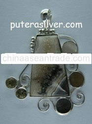 Balinese Design Fashion Pendant,Silver Jewelry