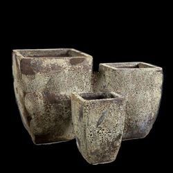 AQL sanblast antique planter- sanblast outdoor pot