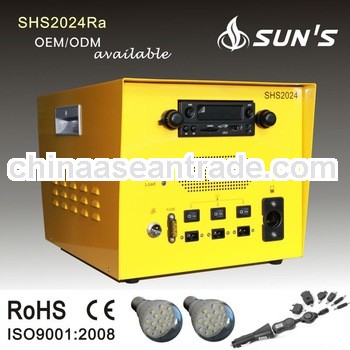 40W solar system box with radio+USB+SD card