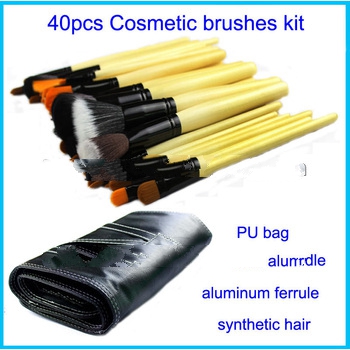 40pcs Makeup Brush Set Professional Manufacturer China Bamboo
