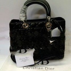 Large Coral Patent Leather Fashion Bag