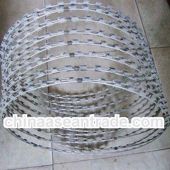 450mm coil diameter concertina razor barbed wire/high quality