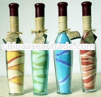 4 BOTTLES MULTICOLOR BATH SALTS BATH SET