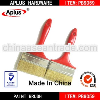 4" red handle paint brush for exterior wall paint