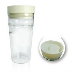 Double wall glass mug