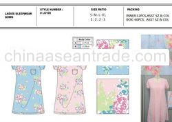 60,000 Pcs = O.E.M. / BUYER'S BRAND - LADIES / WOMENS (1 Pc) SLEEPWEAR NIGHT GOWN / NIGHT DRESS