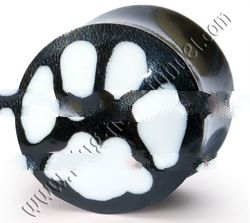 Organic Flesh Tunnel, Plug, Expander from Horn, Bone, Wood, Resin