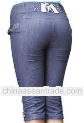 Butterfly Back Navy Capris