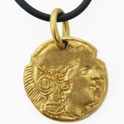 leather cord Brass Necklaces